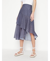 ARMANI EXCHANGE | 【A|X アルマーニ エクスチェンジ】デニムプリント ガーゼスカート(スカート)