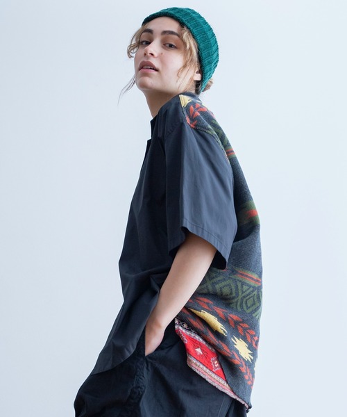 Universal Style Wear(ユニバーサルスタイルウェア)の「Universal Style Wear ナバホ ジャカード シャツ(シャツ/ブラウス・メンズ・オフホワイト/ブラック/カーキ系/ライトベージュ・MEDIUM/LARGE/X-LARGE)」の3枚目の写真