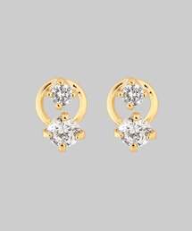 ビジュー×サークルラインピアス