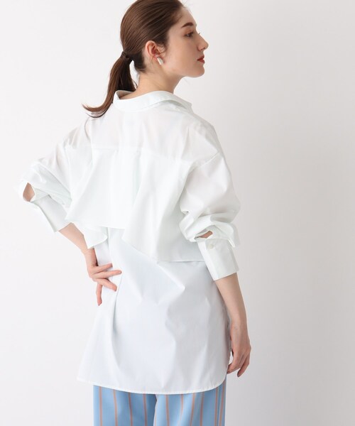 OPAQUE.CLIP（オペークドットクリップ）の「◆【SHIRT OPAQUE．CLIP】バックフリルシャツ（シャツ/ブラウス・レディース・ホワイト系/ライトブルー/ブラック系2/グリーン系その他4・42/40/38）」の12枚目の写真