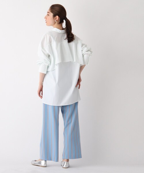 OPAQUE.CLIP（オペークドットクリップ）の「◆【SHIRT OPAQUE．CLIP】バックフリルシャツ（シャツ/ブラウス・レディース・ホワイト系/ライトブルー/ブラック系2/グリーン系その他4・42/40/38）」の15枚目の写真