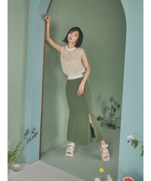 MURUA（ムルーア）の「サイドスリットマーメイドスカート（スカート・レディース・ブラック/グリーン/アイボリー・1/2）」の20枚目の写真