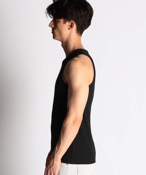 NICOLE CLUB FOR MEN（ニコルクラブフォーメン）の「ロゴプリントタンクトップ（タンクトップ・メンズ・ホワイト/ホワイト×ブラック/ネイビー/トップグレー/ブラック・LARGE/MEDIUM）」の9枚目の写真