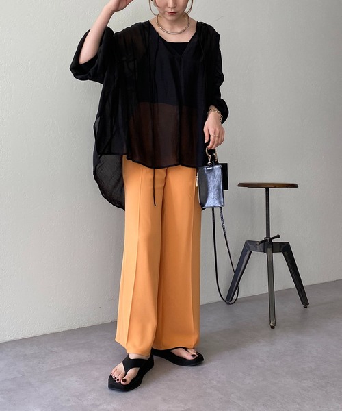 CAPRICIEUX LE'MAGE(カプリシューレマージュ)の「2WAYリボンスキッパーシャツ(シャツ/ブラウス・レディース・ホワイト/ブラック/ピンク/グリーン・FREE)」の17枚目の写真