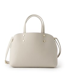 DRESKIP | 口元ラウンド一枚革風あおりポケットトート(トートバッグ)