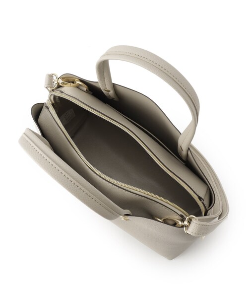 DRESKIP（ドレスキップ）の「◆口元ラウンド一枚革風あおりポケットトート（トートバッグ・レディース・アイボリー/グレー/ブラック・00）」の7枚目の写真