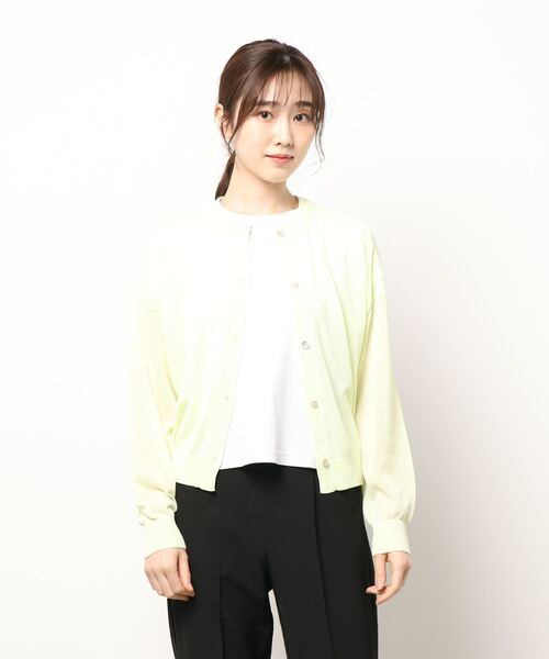 Q（キュー）の「2wayシアーカーデ（カーディガン/ボレロ・レディース・ブルー系その他/ホワイト系その他/ライム/ピンク・MEDIUM）」の8枚目の写真