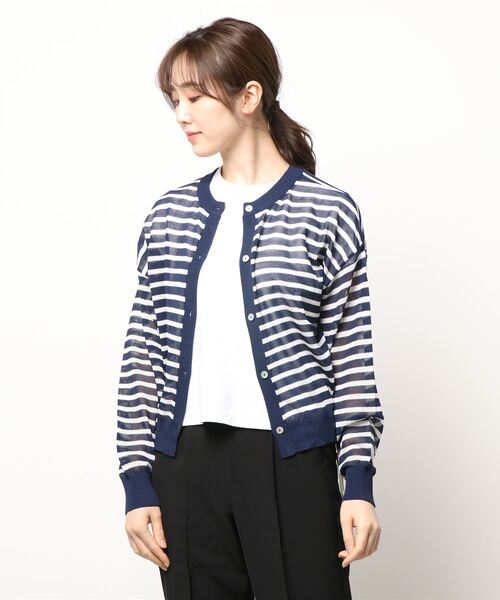 Q（キュー）の「2wayシアーカーデ（カーディガン/ボレロ・レディース・ブルー系その他/ホワイト系その他/ライム/ピンク・MEDIUM）」の12枚目の写真