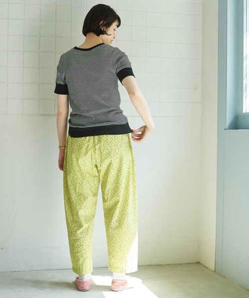 bulle de savon（ビュルデサボン）の「成型ボーダー 五分袖プルオーバー（Tシャツ/カットソー・レディース・ホワイト/ブラウン/ブルー・FREE）」の16枚目の写真