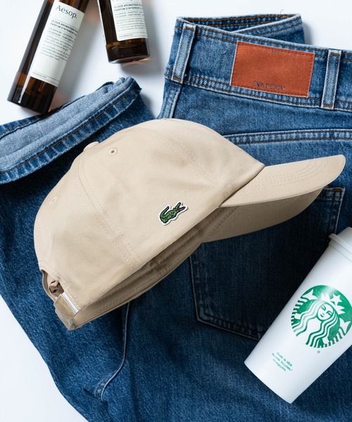 LACOSTE（ラコステ）の「【LACOSTE】ラコステクロコダイルアイコンローキャップ Side Crocodile CAP（キャップ・メンズ・ホワイト/ブラック/ベージュ/ネイビー/カーキ・FREE）」の3枚目の写真