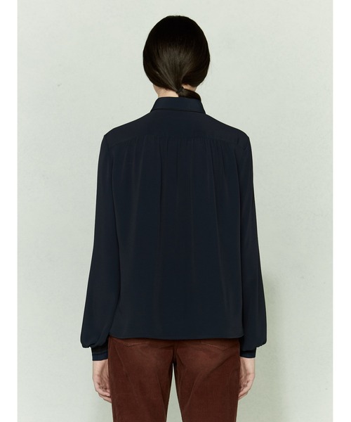GOLDEN GOOSE（ゴールデングース）の「GOLDEN GOOSE Blouse navy with slit sleeve & rib（シャツ/ブラウス・レディース・ネイビー・SMALL/X-SMALL/XX-SMALL）」の2枚目の写真