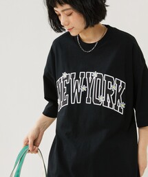 FREAK'S STORE | アーチロゴフラワー刺繍Tシャツ(Tシャツ/カットソー)