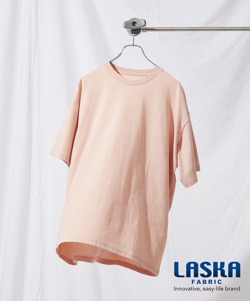 JOURNAL STANDARD(ジャーナルスタンダード)の「【軽量+ストレッチ性+吸水速乾】リラックス オーバーサイズ クルーネック Tシャツ(Tシャツ/カットソー・メンズ・ホワイト/ライトグリーン/サーモンピンク/ベージュ/クリアブラック・SMALL/LARGE/MEDIUM/X-LARGE)」の5枚目の写真