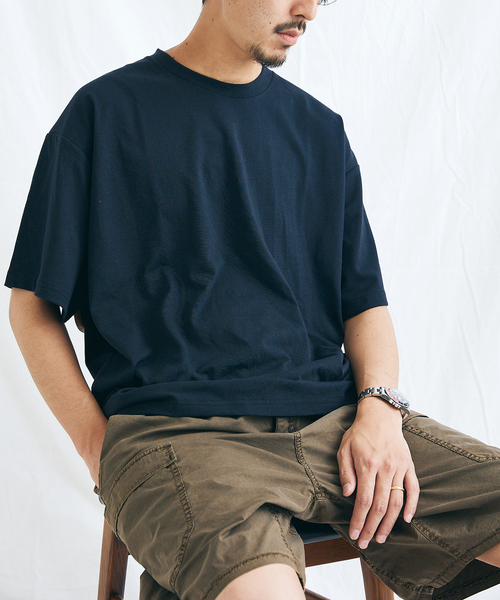 JOURNAL STANDARD(ジャーナルスタンダード)の「【軽量+ストレッチ性+吸水速乾】リラックス オーバーサイズ クルーネック Tシャツ(Tシャツ/カットソー・メンズ・ホワイト/ライトグリーン/サーモンピンク/ベージュ/クリアブラック・SMALL/LARGE/MEDIUM/X-LARGE)」の12枚目の写真