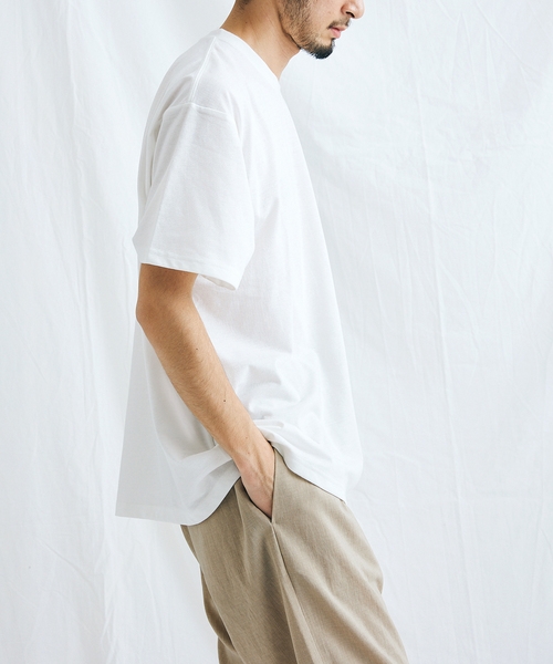 JOURNAL STANDARD(ジャーナルスタンダード)の「【軽量+ストレッチ性+吸水速乾】リラックス オーバーサイズ クルーネック Tシャツ(Tシャツ/カットソー・メンズ・ホワイト/ライトグリーン/サーモンピンク/ベージュ/クリアブラック・SMALL/LARGE/MEDIUM/X-LARGE)」の16枚目の写真