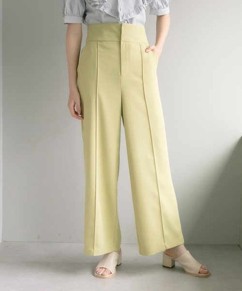 OLIVE des OLIVE（オリーブデオリーブ）の「ハイウエストカラフルワイドパンツ（スラックス・レディース・オフホワイト/ブラック/ラベンダー/ライム・FREE）」の19枚目の写真