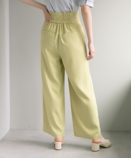 OLIVE des OLIVE（オリーブデオリーブ）の「ハイウエストカラフルワイドパンツ（スラックス・レディース・オフホワイト/ブラック/ラベンダー/ライム・FREE）」の15枚目の写真