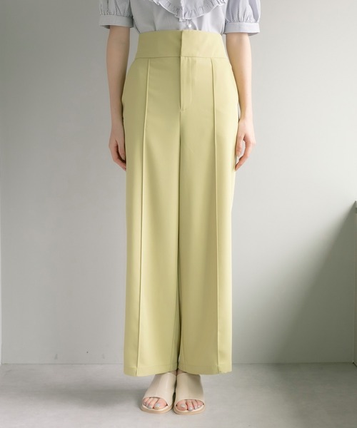 OLIVE des OLIVE（オリーブデオリーブ）の「ハイウエストカラフルワイドパンツ（スラックス・レディース・オフホワイト/ブラック/ラベンダー/ライム・FREE）」の16枚目の写真