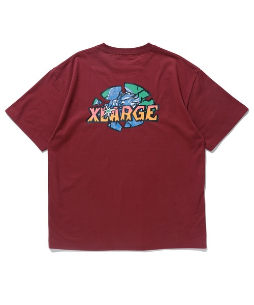 XLARGE(エクストララージ)の「CRASH WORLD S/S TEE/グラフィック 半袖 Tシャツ(Tシャツ/カットソー・メンズ・ブラック/バーガンディー/ホワイト・M/S/L/XL)」の4枚目の写真