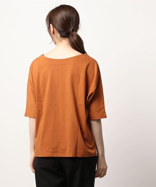 KOBE LETTUCE(コウベレタス)の「ゆるカットソートップス(Tシャツ/カットソー・レディース・ブラック/オレンジ系/パープル系その他/ホワイト×ブラック/オフホワイト・FREE)」の7枚目の写真