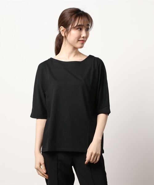 KOBE LETTUCE(コウベレタス)の「ゆるカットソートップス(Tシャツ/カットソー・レディース・ブラック/オレンジ系/パープル系その他/ホワイト×ブラック/オフホワイト・FREE)」の8枚目の写真