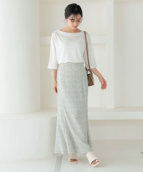 KOBE LETTUCE(コウベレタス)の「ゆるカットソートップス(Tシャツ/カットソー・レディース・ブラック/オレンジ系/パープル系その他/ホワイト×ブラック/オフホワイト・FREE)」の12枚目の写真