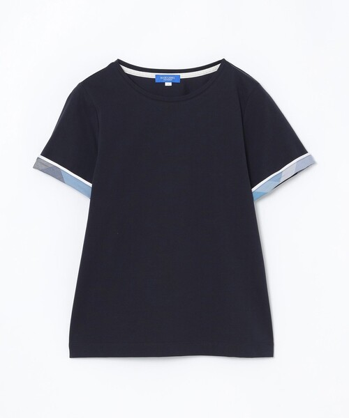 ブルーレーベルクレストブリッジ★プレーティングシルケットフレアスリーブカットソ BLUE LABEL / BLACK LABEL CRESTBRIDGE｜プレーティング