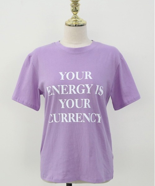 NANING9（ナンニング）の「NANING9 英字レタリングT-シャツ（Tシャツ/カットソー・レディース・ホワイト/ブラック/ライトグリーン/バイオレット・FREE）」の12枚目の写真