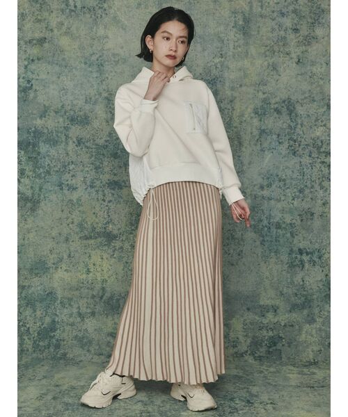 COTORICA（コトリカ）の「配色ストライプニットスカート（スカート・レディース・ブラック/ブラウン/ベージュ・FREE）」の19枚目の写真