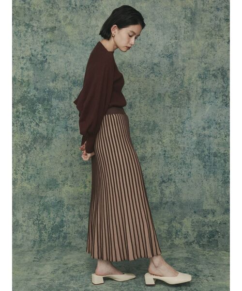 COTORICA（コトリカ）の「配色ストライプニットスカート（スカート・レディース・ブラック/ブラウン/ベージュ・FREE）」の17枚目の写真