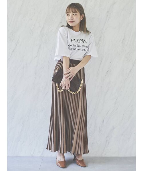 COTORICA（コトリカ）の「配色ストライプニットスカート（スカート・レディース・ブラック/ブラウン/ベージュ・FREE）」の7枚目の写真