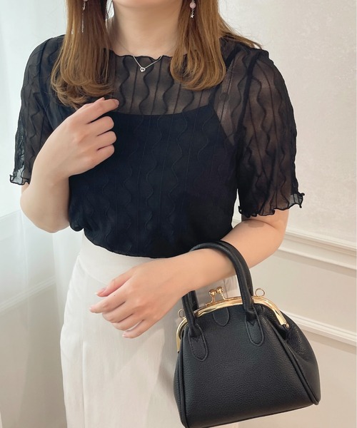 apres jour(アプレジュール)の「シアージャガード+インナーSET【ZOZOTOWN限定アイテム】(Tシャツ/カットソー・レディース・オフホワイト/アイボリー/ブラック・X-LARGE/フリー)」の3枚目の写真