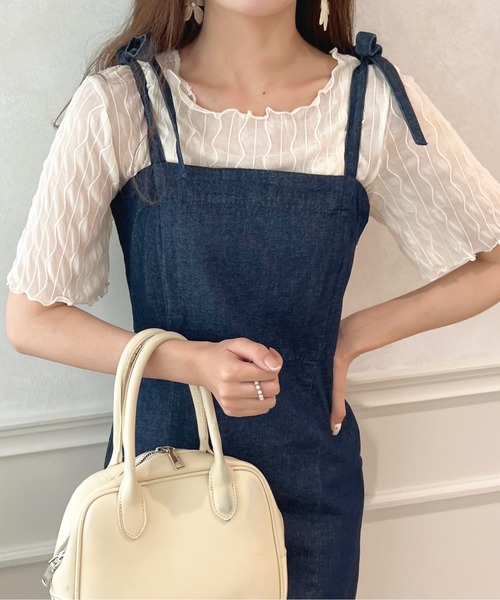 apres jour(アプレジュール)の「シアージャガード+インナーSET【ZOZOTOWN限定アイテム】(Tシャツ/カットソー・レディース・オフホワイト/アイボリー/ブラック・X-LARGE/フリー)」の4枚目の写真