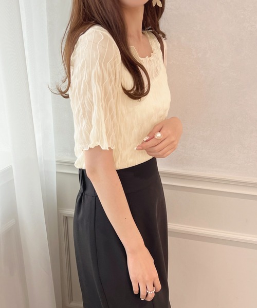 apres jour(アプレジュール)の「シアージャガード+インナーSET【ZOZOTOWN限定アイテム】(Tシャツ/カットソー・レディース・オフホワイト/アイボリー/ブラック・X-LARGE/フリー)」の10枚目の写真