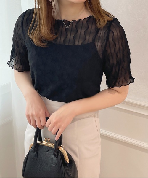apres jour(アプレジュール)の「シアージャガード+インナーSET【ZOZOTOWN限定アイテム】(Tシャツ/カットソー・レディース・オフホワイト/アイボリー/ブラック・X-LARGE/フリー)」の14枚目の写真