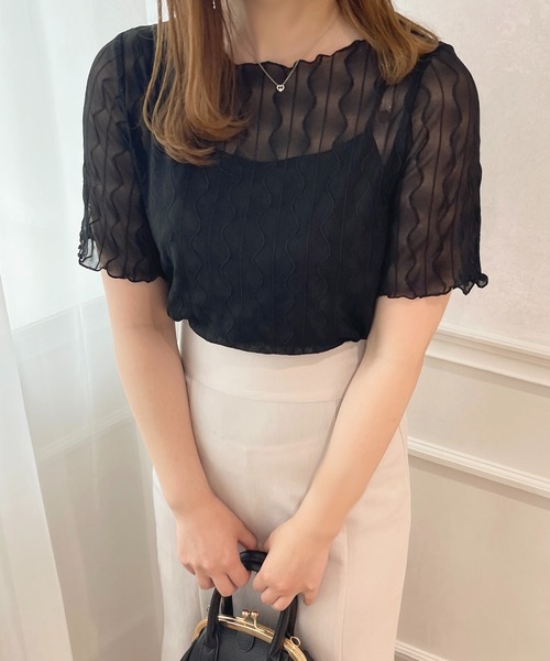 apres jour(アプレジュール)の「シアージャガード+インナーSET【ZOZOTOWN限定アイテム】(Tシャツ/カットソー・レディース・オフホワイト/アイボリー/ブラック・X-LARGE/フリー)」の15枚目の写真