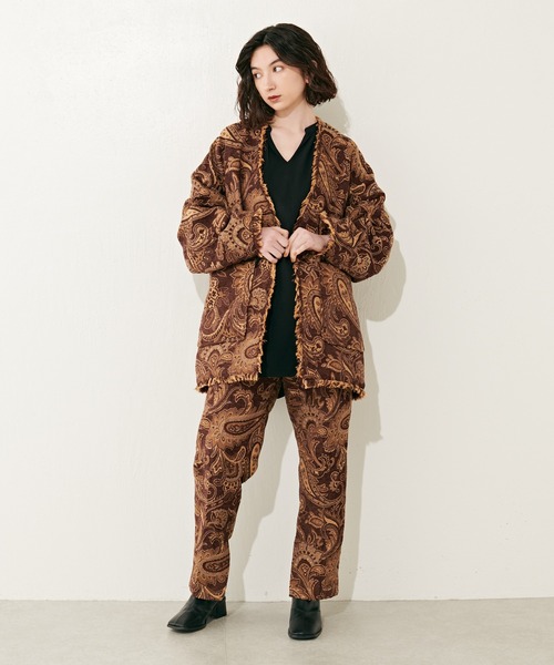 Lui's（ルイス）の「ラッフルスリーブギャザーブラウス（シャツ/ブラウス・レディース・ブラック/オフホワイト/ブルー・FREE）」の15枚目の写真