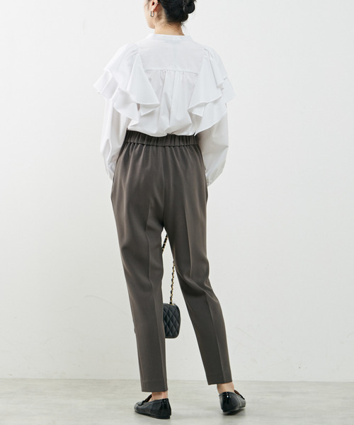 22AW リエス　フリルブラウス　ホワイト フリルブラウス｜Liesse（リエス）｜商品詳細｜メルローズ公式通販