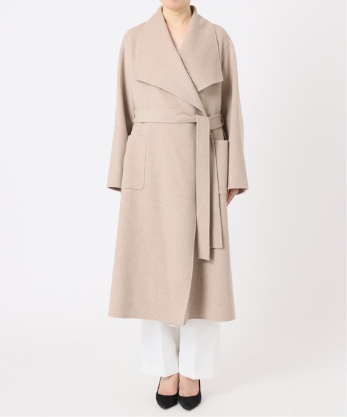 Noble（ノーブル）の「super160リバードレープカラーコート（その他アウター・レディース・ブラック/ベージュ/カーキ・38/36）」の12枚目の写真