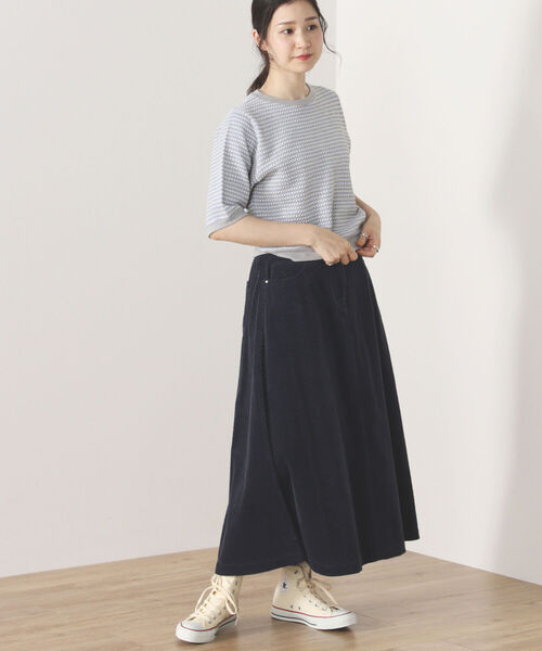 BEAMS HEART(ビームスハート)の「BEAMS HEART / ハニカム ジャカード プルオーバー(Tシャツ/カットソー・レディース・ベージュ/ブラック/ライトグレー・FREE)」の15枚目の写真