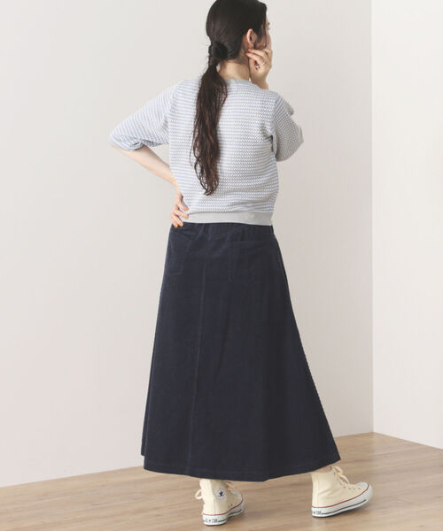 BEAMS HEART(ビームスハート)の「BEAMS HEART / ハニカム ジャカード プルオーバー(Tシャツ/カットソー・レディース・ベージュ/ブラック/ライトグレー・FREE)」の16枚目の写真