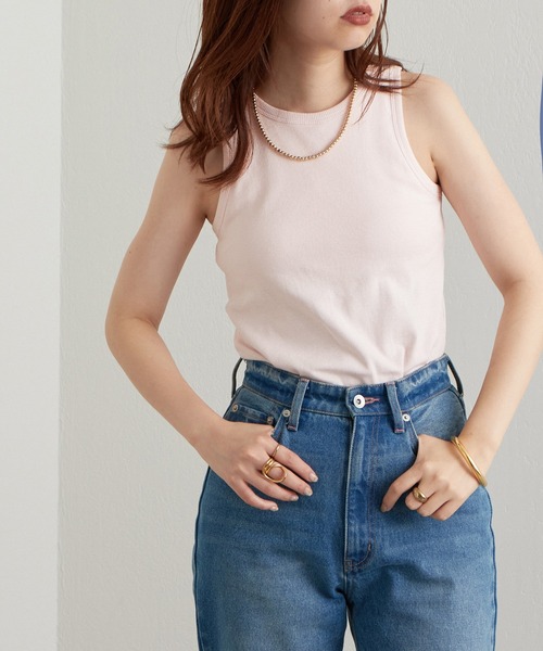 natural couture（ナチュラルクチュール）の「2022AWアイテム/カップ付きで楽ちん！シンプルアメスリインナータンク（タンクトップ・レディース・ブラック/ブラウン/オフホワイト/ピンク/ミント・FREE）」の18枚目の写真