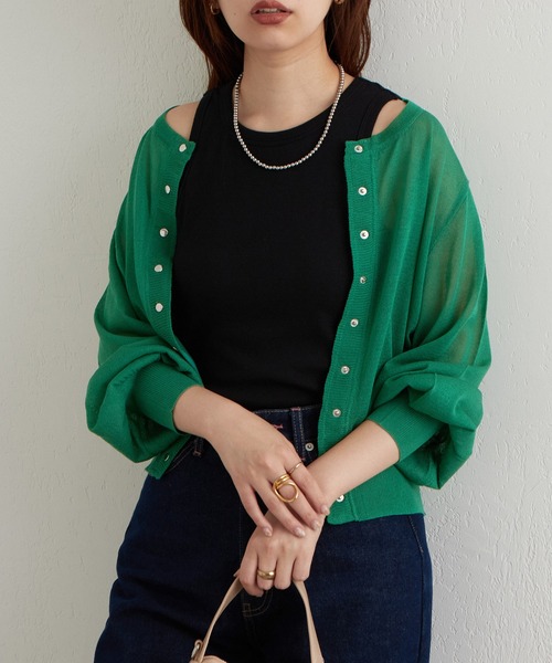 natural couture（ナチュラルクチュール）の「2022AWアイテム/カップ付きで楽ちん！シンプルアメスリインナータンク（タンクトップ・レディース・ブラック/ブラウン/オフホワイト/ピンク/ミント・FREE）」の6枚目の写真