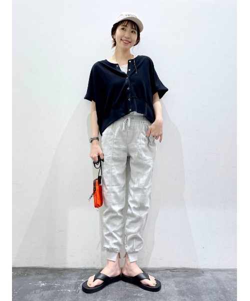 BAYFLOW（ベイフロー）の「セットアップカットソーカーディガン（カーディガン/ボレロ・レディース・ライトグレー/ブラック・FREE）」の6枚目の写真