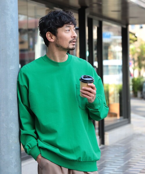 B:MING by BEAMS（ビーミングバイビームス）の「B:MING by BEAMS / スーパーヘビーウェイト カットソー（Tシャツ/カットソー・メンズ・チャコールグレー/ブラック/オフホワイト/レッド系その他/ブルー/グリーン/ブラウン系その他5/イエロー系その他5・SMALL/MEDIUM/LARGE/X-LARGE）」の6枚目の写真