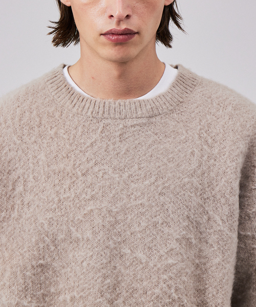 MYSELF ABAHOUSE(マイセルフアバハウス)の「【アンサンブル対応】シャギーニットクルーネックセーター(ニット/セーター・メンズ・ベージュ/グリーン/ブルー/グレー/ブラック・46/48)」の21枚目の写真