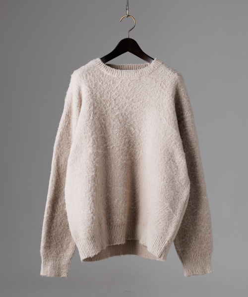 MYSELF ABAHOUSE(マイセルフアバハウス)の「【アンサンブル対応】シャギーニットクルーネックセーター(ニット/セーター・メンズ・ベージュ/グリーン/ブルー/グレー/ブラック・46/48)」の6枚目の写真