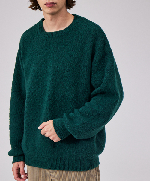 MYSELF ABAHOUSE(マイセルフアバハウス)の「【アンサンブル対応】シャギーニットクルーネックセーター(ニット/セーター・メンズ・ベージュ/グリーン/ブルー/グレー/ブラック・46/48)」の9枚目の写真