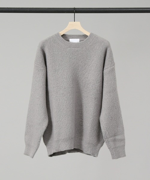 MYSELF ABAHOUSE(マイセルフアバハウス)の「【アンサンブル対応】シャギーニットクルーネックセーター(ニット/セーター・メンズ・ベージュ/グリーン/ブルー/グレー/ブラック・46/48)」の3枚目の写真