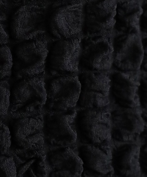 mysty woman(ミスティウーマン)の「ポコポコシャーリングカーディガン 157816(カーディガン/ボレロ・レディース・ブラック/グレイッシュブルー/アイボリー・FREE)」の14枚目の写真